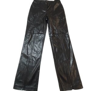 Rachel Zoe Black Pleather Black Pants Size 6